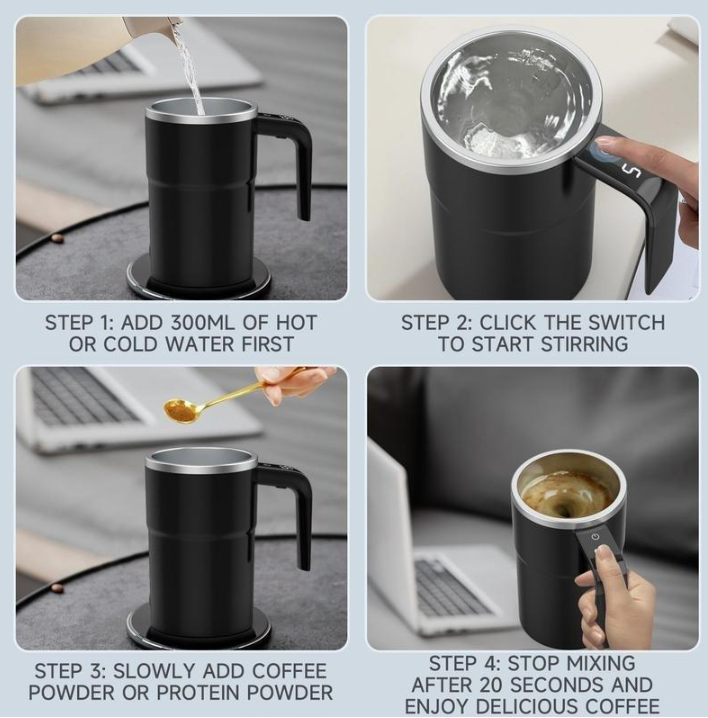 Smart Self-Stirring Coffee Mug