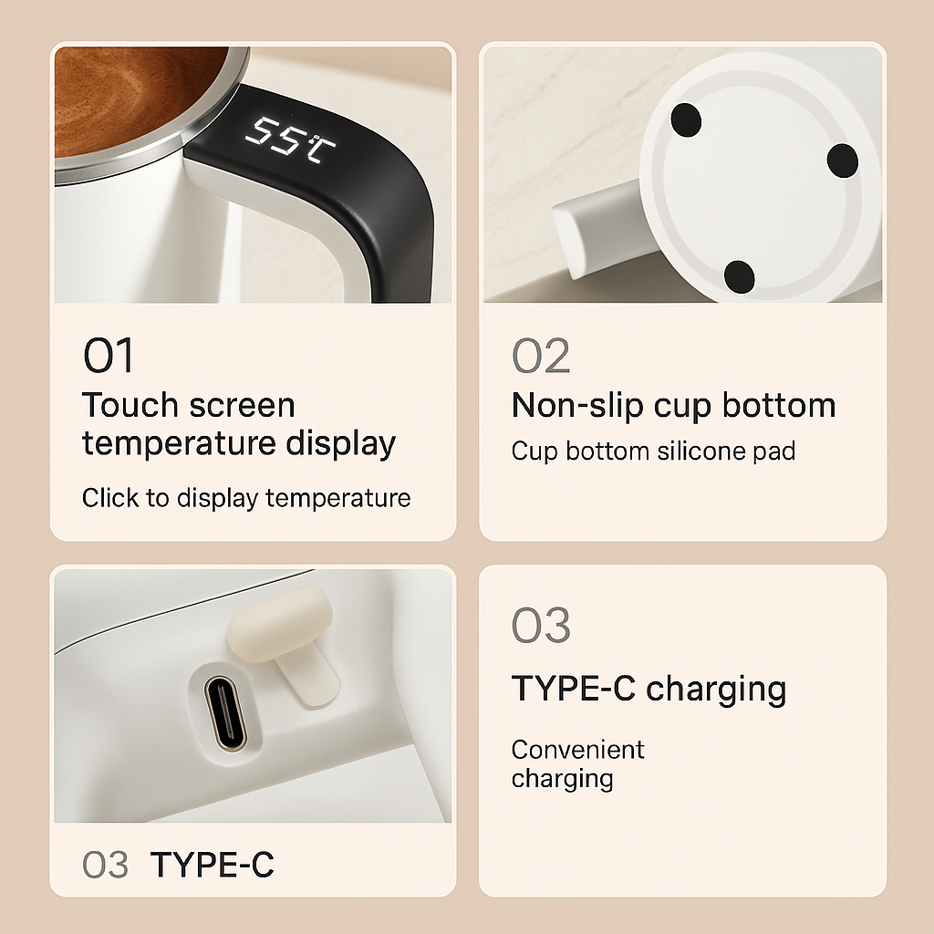 Smart Self-Stirring Coffee Mug